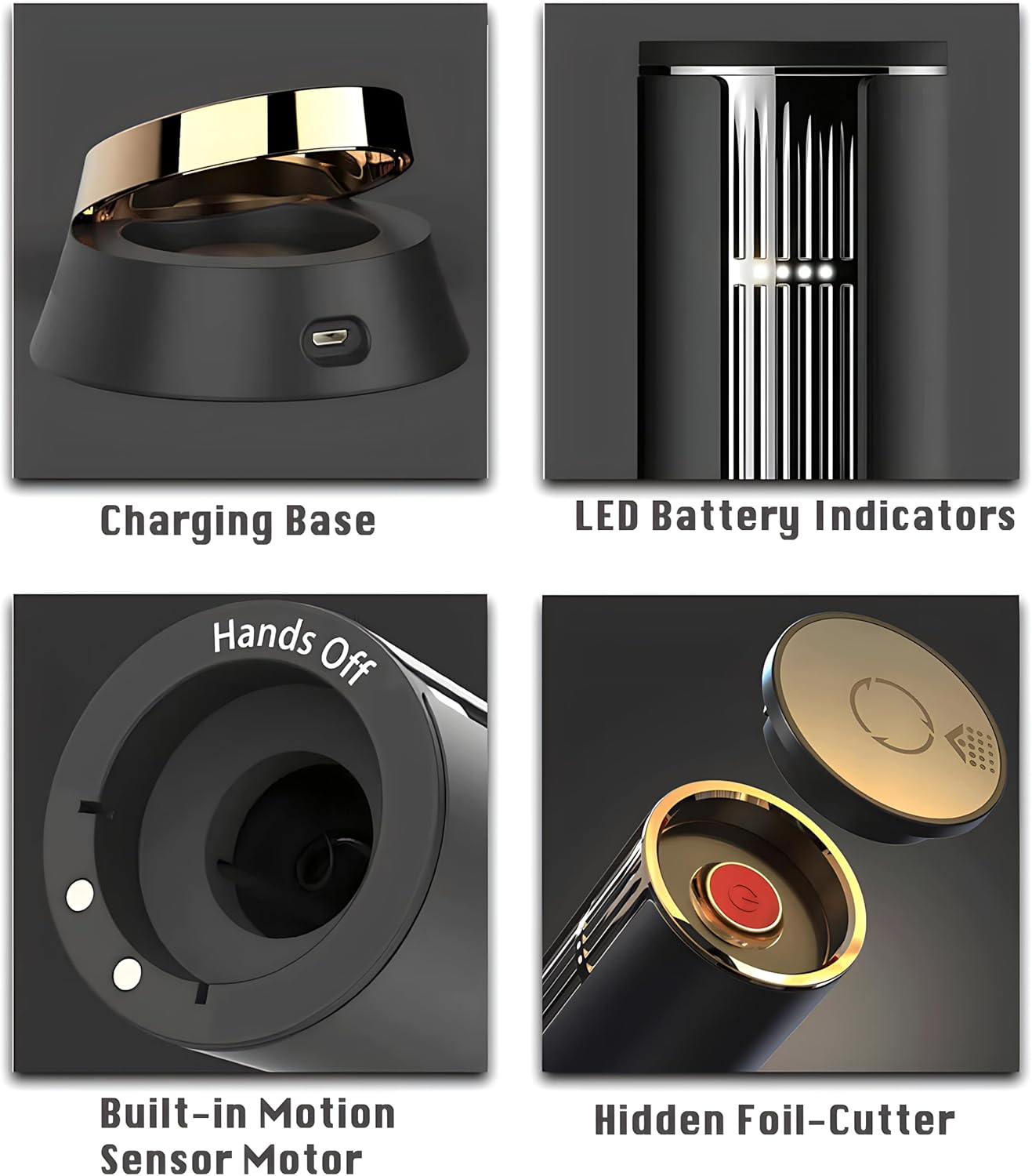 VINOWAKE Openero Electric Wine Opener By LINKSTYLE — Rechargeable Battery with Charging Base, Precision Steel Foil Cutter, Luxurious Matte Finish