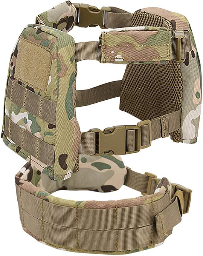 KODENOR Kids Molle Airsoft Paintball Combat Vest with Waist Belt Outdoor Training