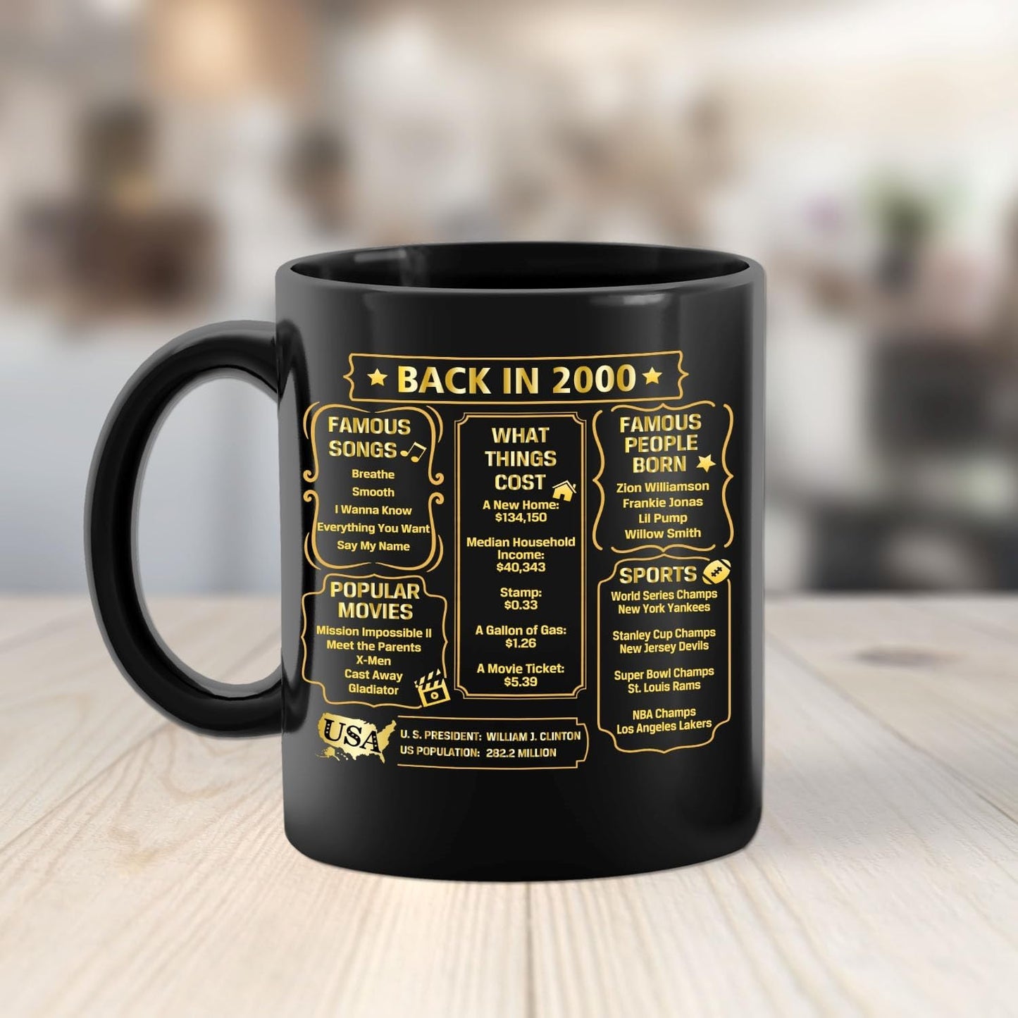 QUPT 25th Birthday Gifts for Women Men, 25th Birthday Gifts for Him, 2000 Birthday Gifts for Women Men, 25 Years Old Gifts, 2000 Birthday Gifts for Her Him, 25th Birthday Presents Coffee Mug