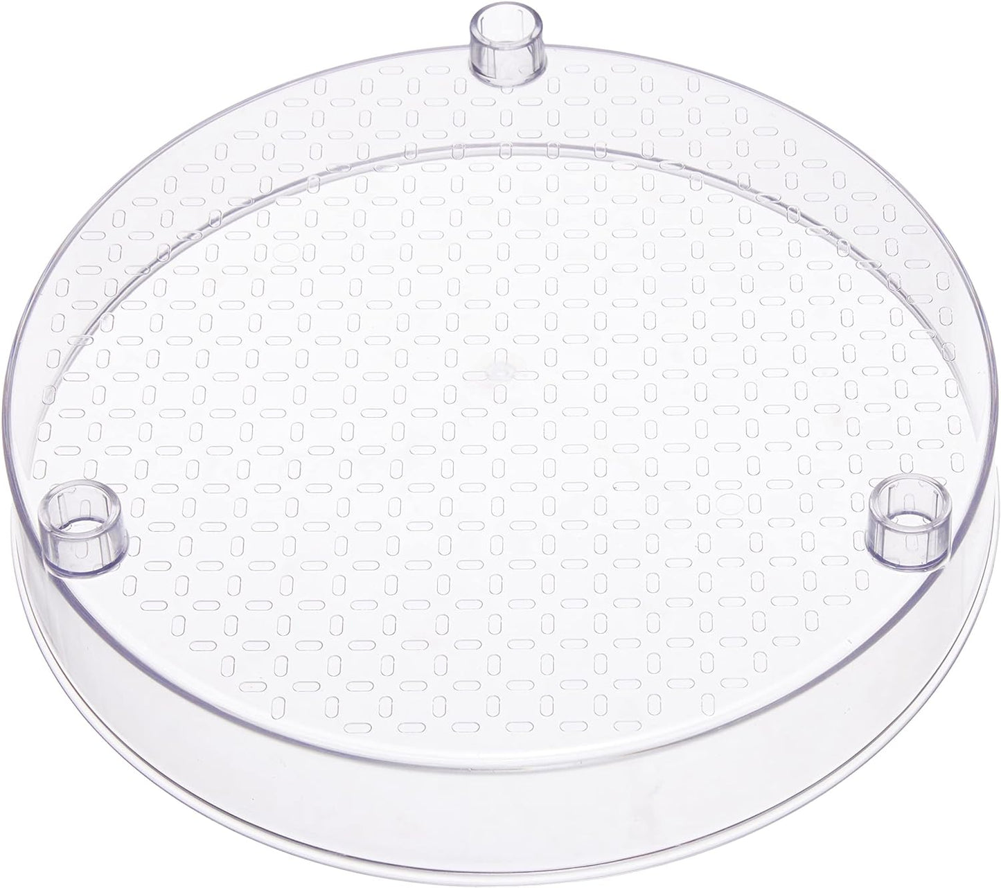 Amazon Basics Lazy Susan Turntable Organizer, 9" Diameter, 2 Tier, Clear