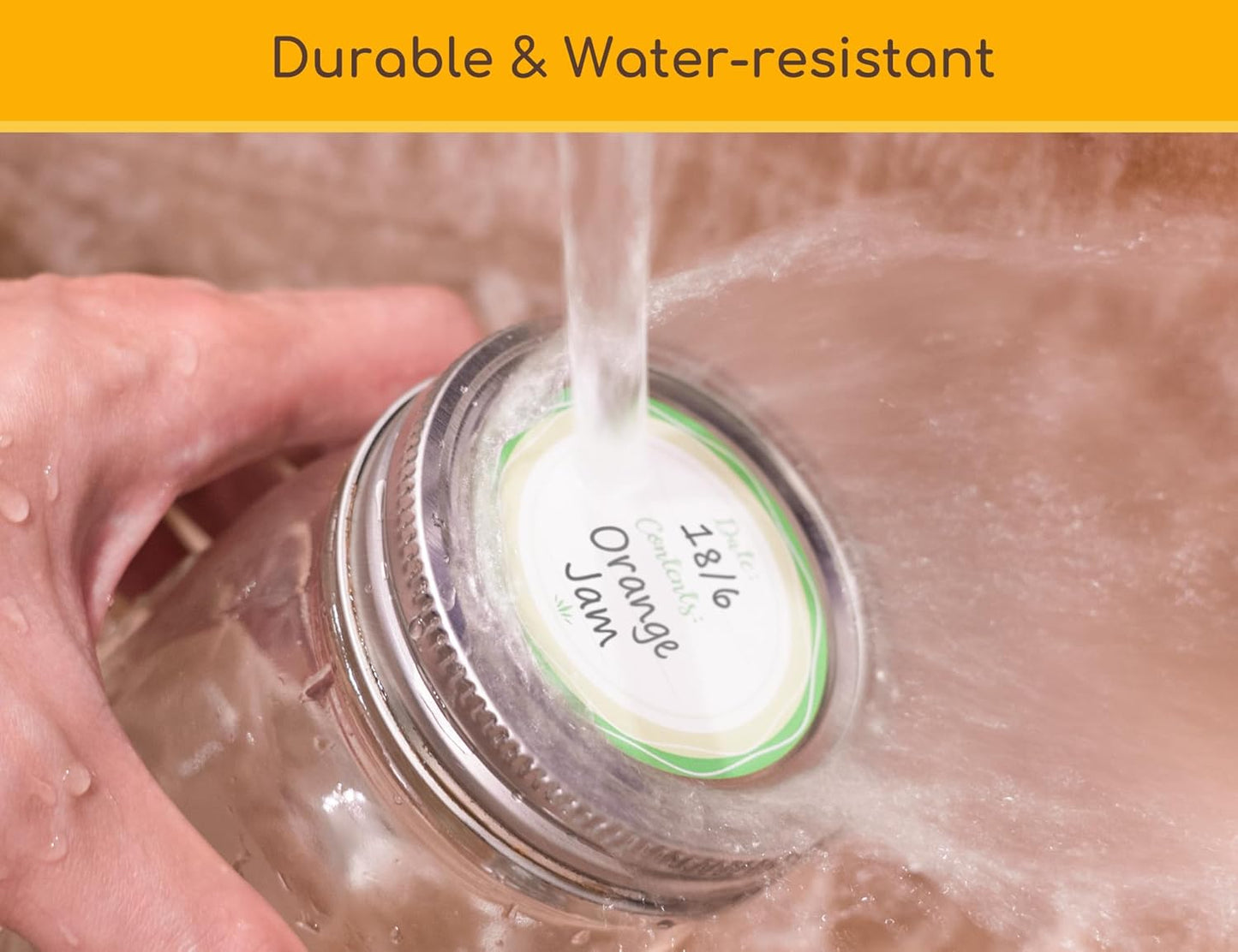 Mason Jar Lid Labels, Removable Canning Label, Waterproof Write-On Meal Prep Label for Food Container, Glass Bottle, Canned Jams, Preserve, Home & Kitchen Organization, 90pcs (Forest Streams)