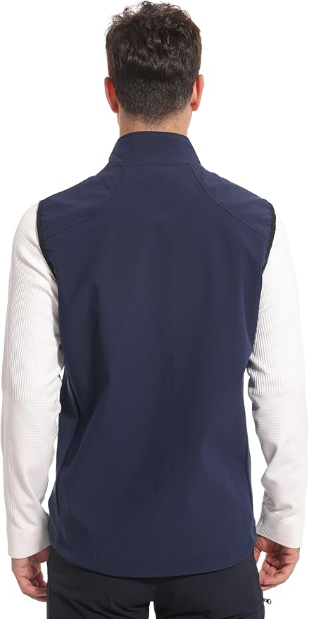 KUTOOK Men’s Softshell Sleeveless Jacket Winter Warm Fleece Outerwear Vests for Cycling Golf Hiking