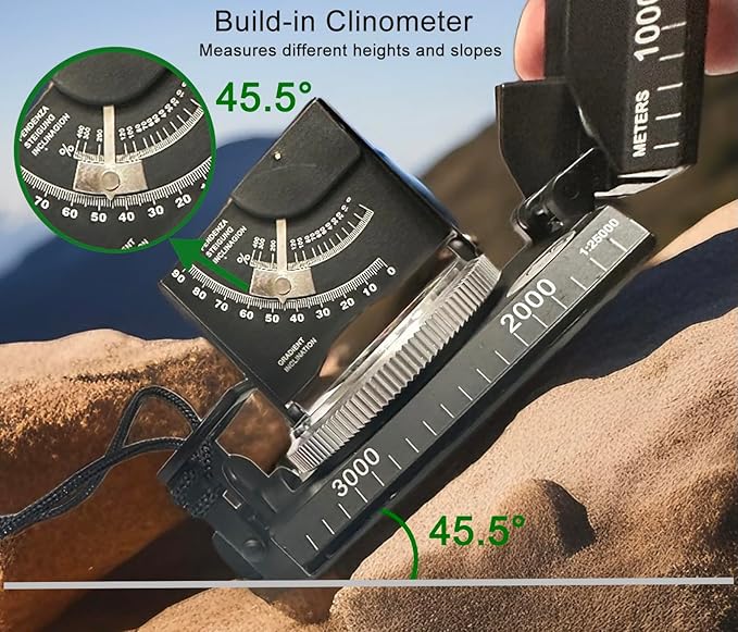 Lensatic Compass Military Grade IP65 Waterproof