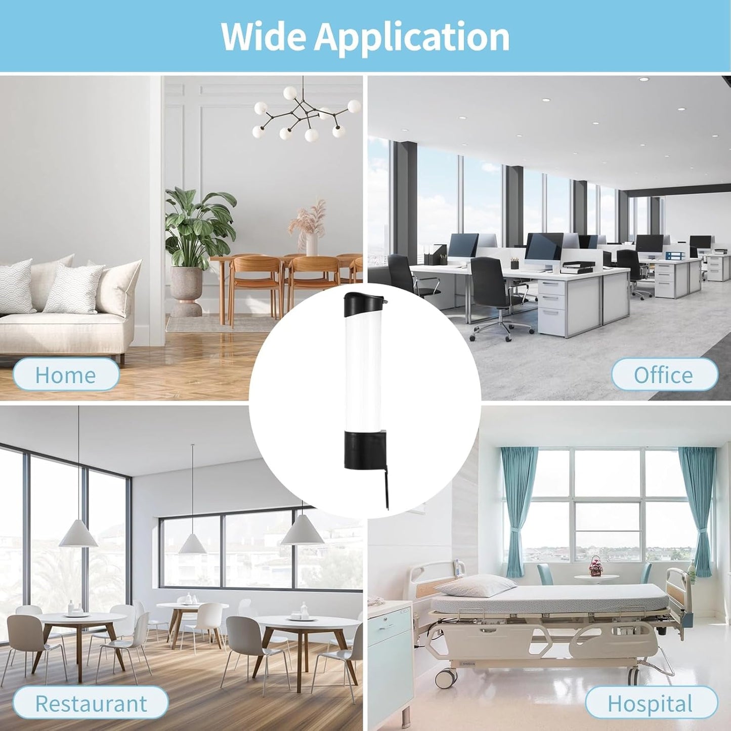 Disposable Paper Cup Dispenser, Wall-Mounted Cup Organizer for Water Coolers, Pull-Type Paper Cup Holder with Adhesive and Screws, Compatible with 5oz-7oz Cups