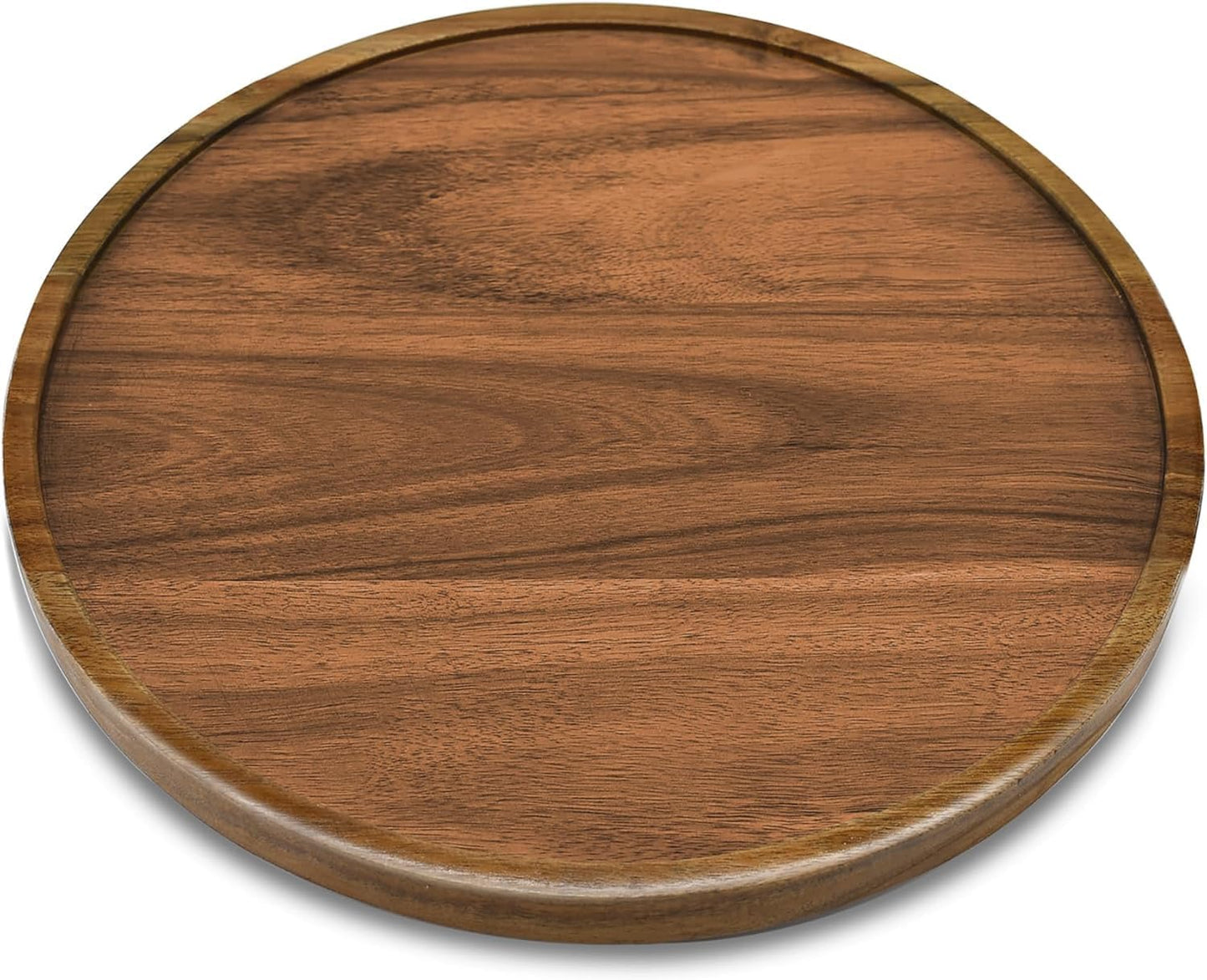 9" Acacia Wood Lazy Susan Organizer Kitchen Turntable for Cabinet Pantry Table Organization