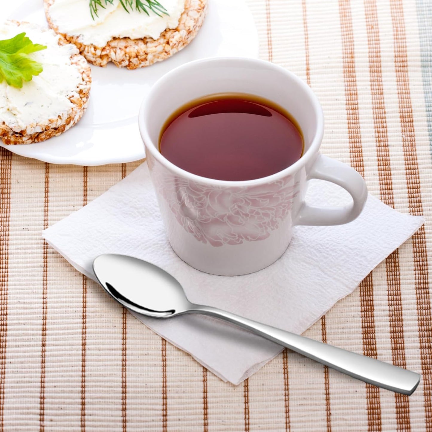 Stainless Steel Tea Spoons, 12-Piece Small Spoon