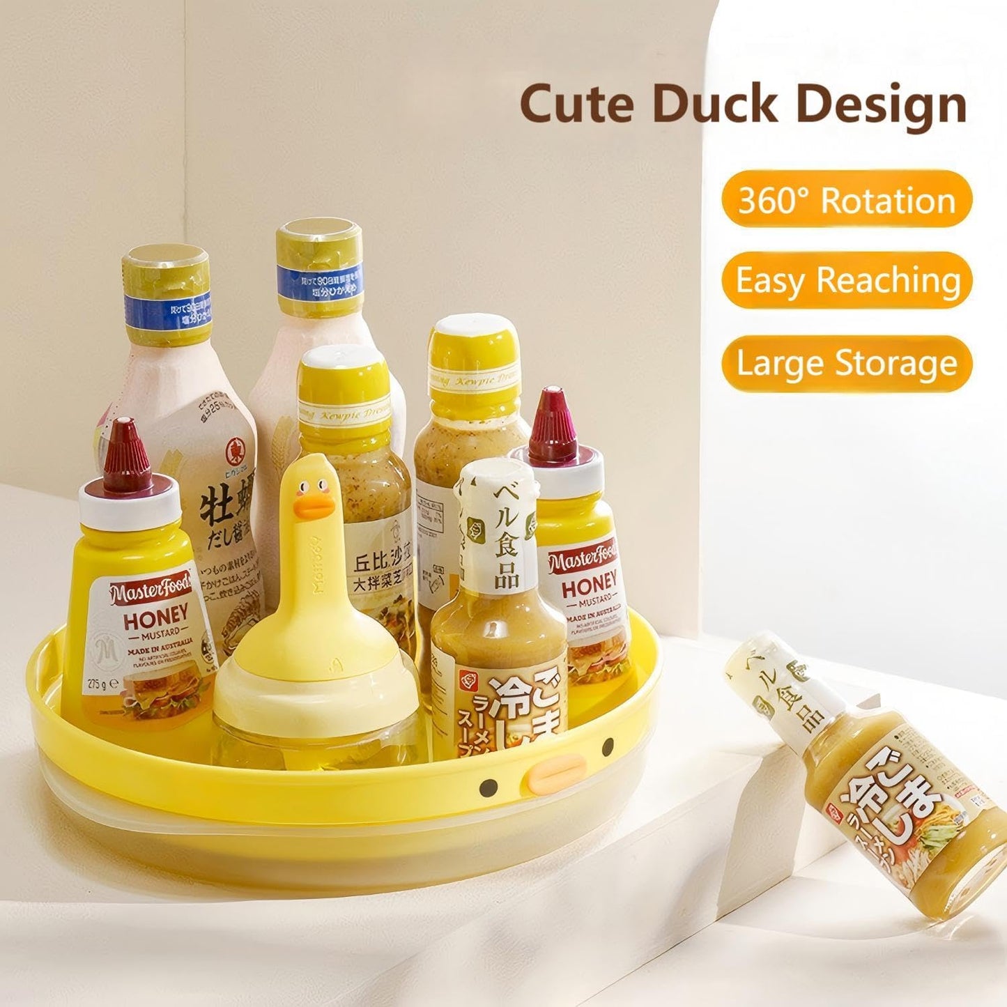 9.8 Inch Lazy Susan Turntable, 360-Degree Rotating Tray with Non-Slip Base, Creative Organizer for Spice Rack, Countertop, Cabinet, Pantry, as Decorative Display for Living & Dining Room