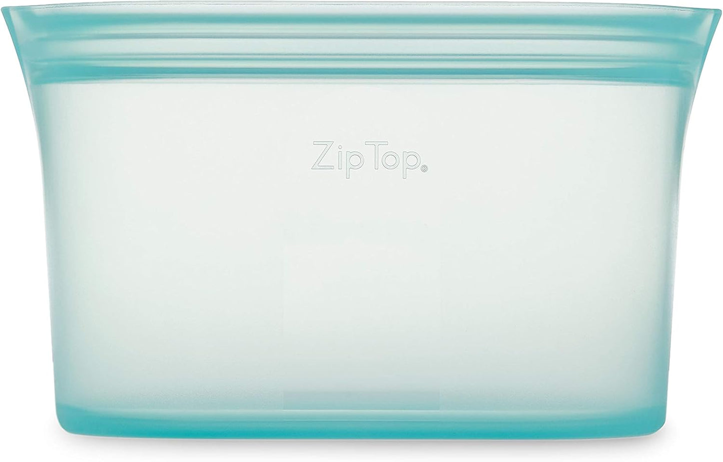 Zip Top Reusable Food Storage Bags | Large Dish [Teal] | Silicone Meal Prep Container | Microwave, Dishwasher and Freezer Safe | Made in the USA