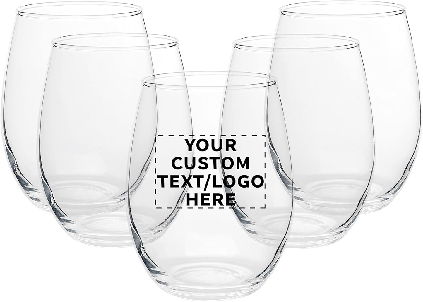 DISCOUNT PROMOS Stemless Wine Glasses by ARC Perfection 15 oz. Set of 10, Bulk Pack - Restaurant Glassware, Perfect for Red Wine, White Wine, Cocktails - Clear