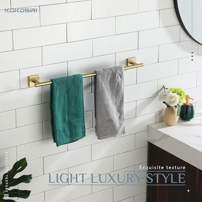 KOKOSIRI Towel Bar Bathroom Towel Holder for Bath 20 Inch B4005BG-L20