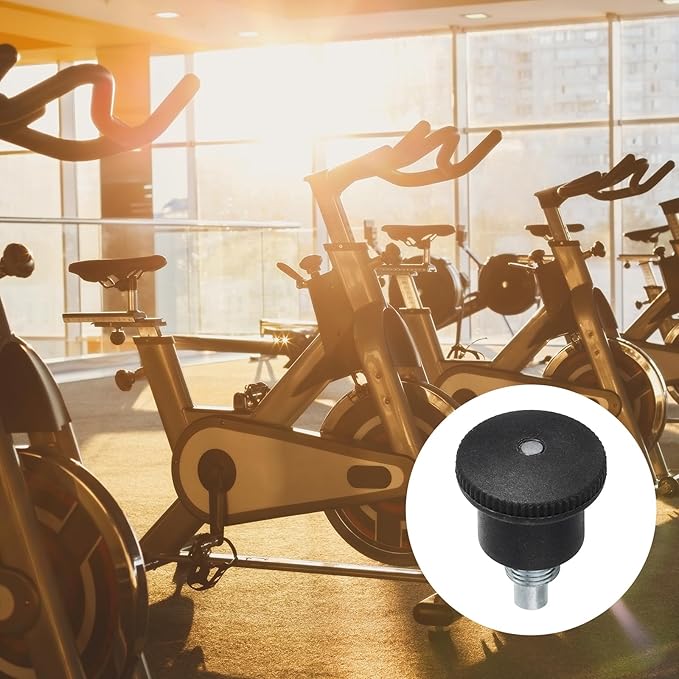 uxcell Pull Pin Spring Knob Replacement Parts, M10 Adjustment Fitness Pull Pin Knob for Home Fitness Exercise Bike, Black 1Pcs