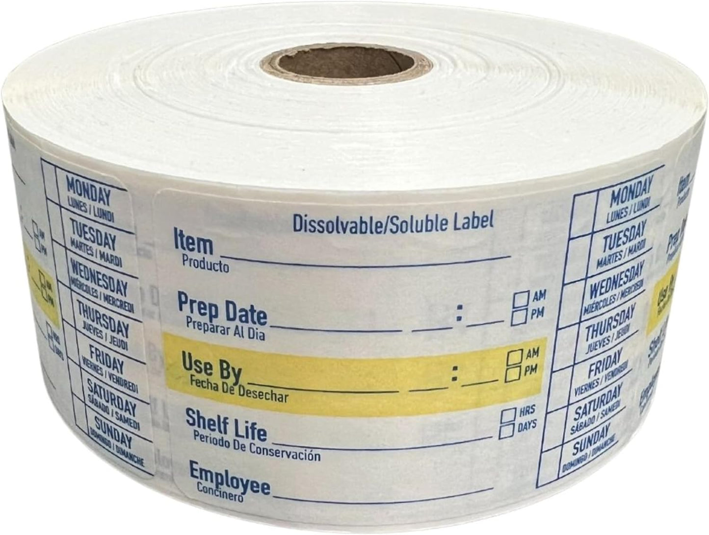 2x3 Dissolvable Food Labels, 1000 Label Stickers, Bottle Labels for Storage Bins, Sticker Labels for Food containers, (1000, Blue)