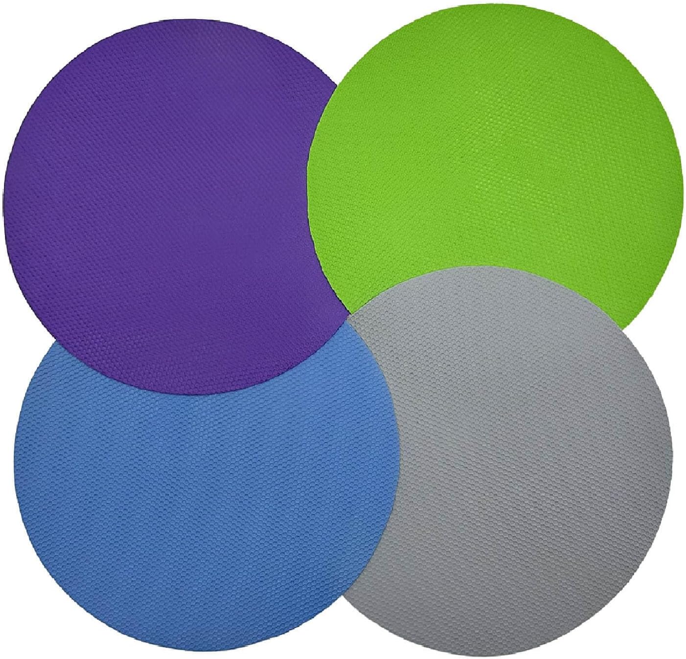 4 Pack Rubber Jar Opener Grippers, 4.9 Inch Round Bottle Opener, Jar Opener for Seniors with Arthritis (Blue,Grey,Green,Purple)