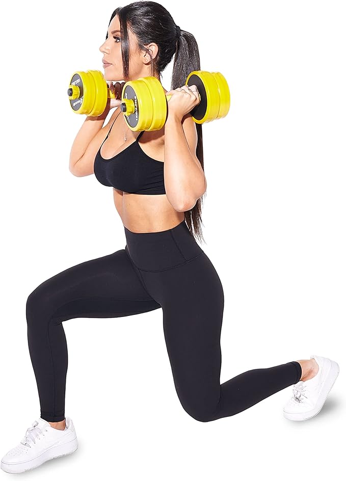 ProsourceFit Adjustable Dumbbell & Barbell Weight Set, 2-in-1 Free Weights Available 44Lbs, Home Gym Equipment