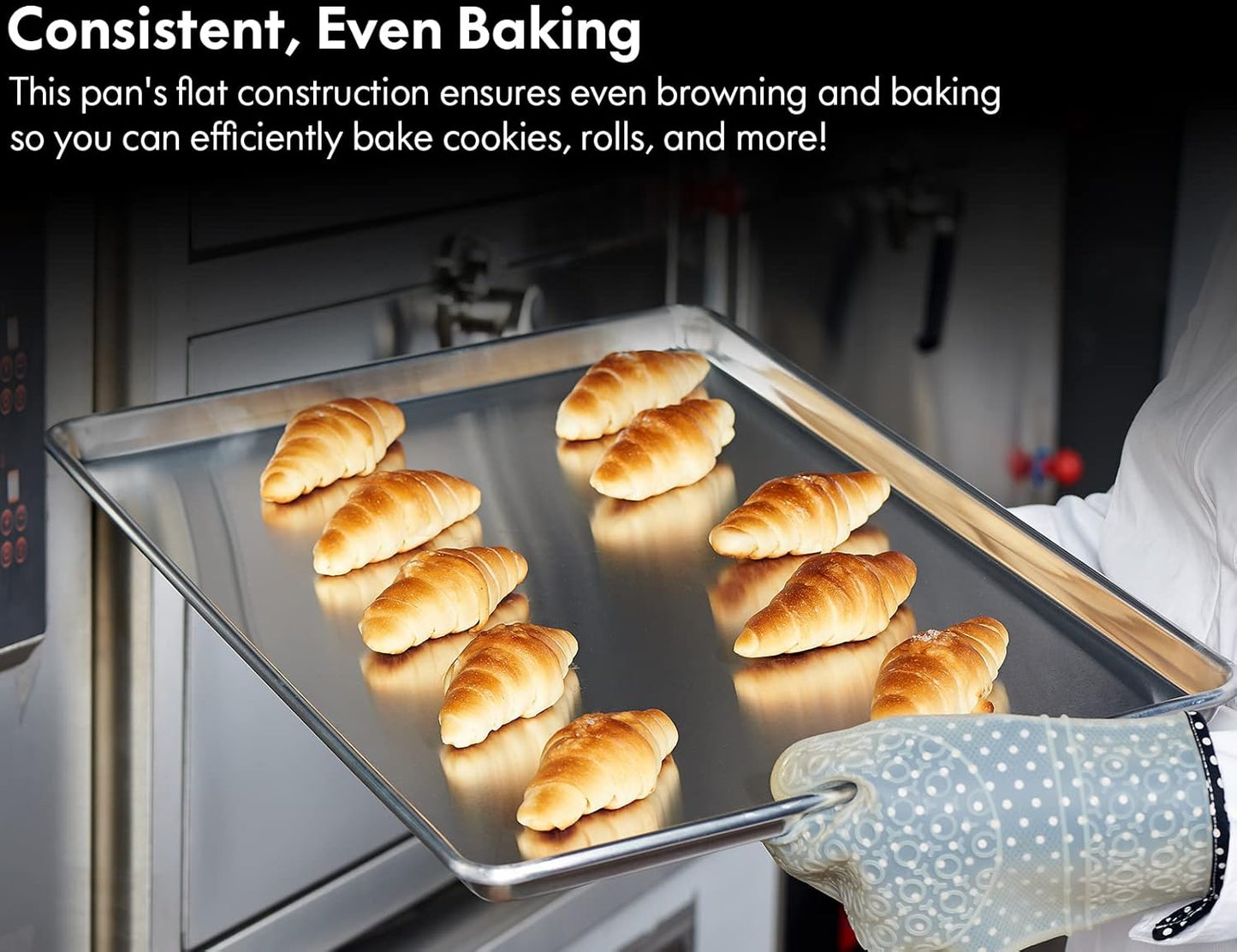 CURTA 12 Pack Aluminum Sheet Pan, NSF Listed Full Size 26 x 18 inch Commercial Bakery Cake Bun Pan, Baking Tray …