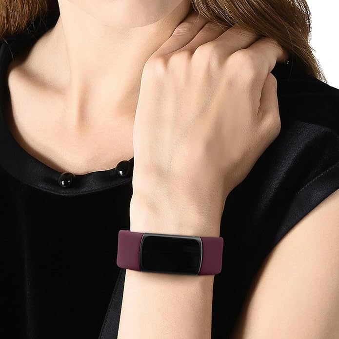 Meliya Compatible with Fitbit Charge 5 Bands Men Women, Sport Band Soft Silicone Waterproof Wristbands Replacement Strap for Fitbit Charge 5 Advanced Fitness Tracker