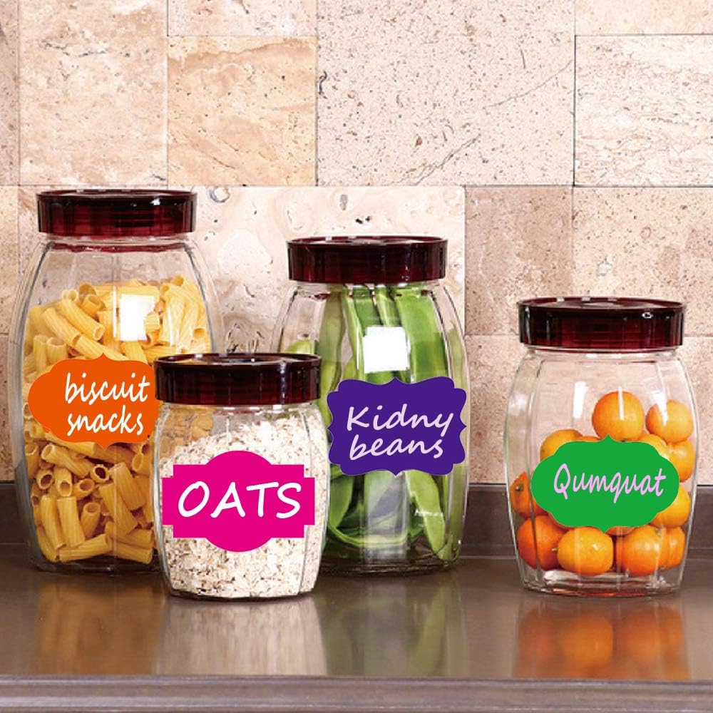 SALEMAR 2" x 3" Cyan Blue Sticker Labels, 200PCS Self-Adhesive Write On Tags for Essential Oil, Bottles, Food, Jars, Canning, Christmas (Cyan Blue)