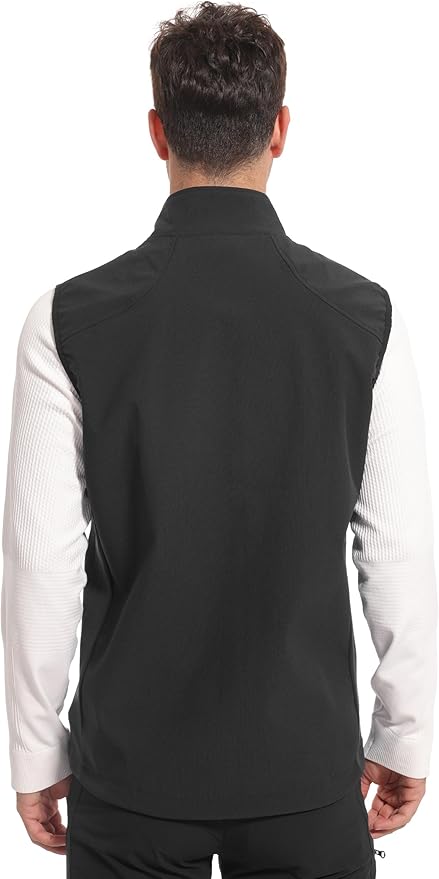 KUTOOK Men’s Softshell Sleeveless Jacket Winter Warm Fleece Outerwear Vests for Cycling Golf Hiking