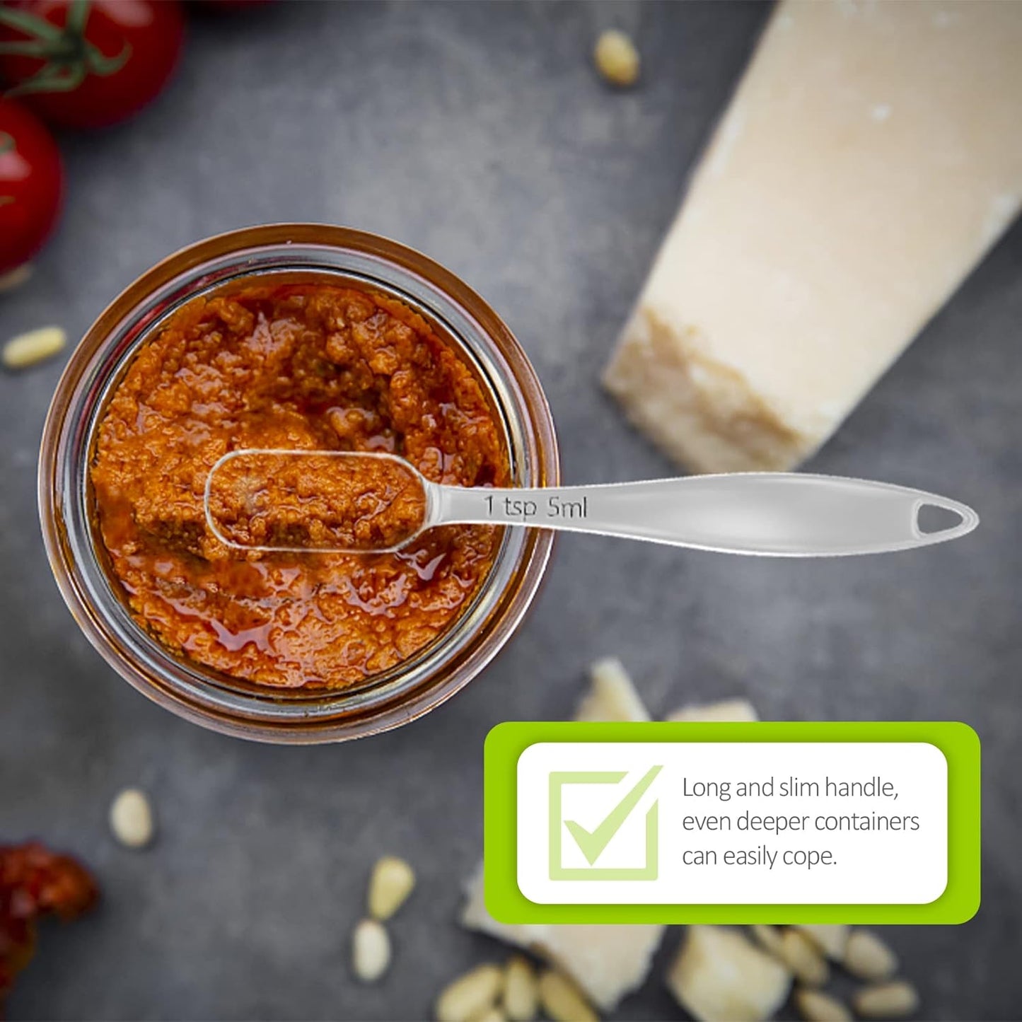 1PCS 1Tablespoon (1tbsp, 3tsp, 15ml, 1/2oz) Single Measuring Spoon, Individual Stainless Steel Long Handle Measure Teaspoon Only