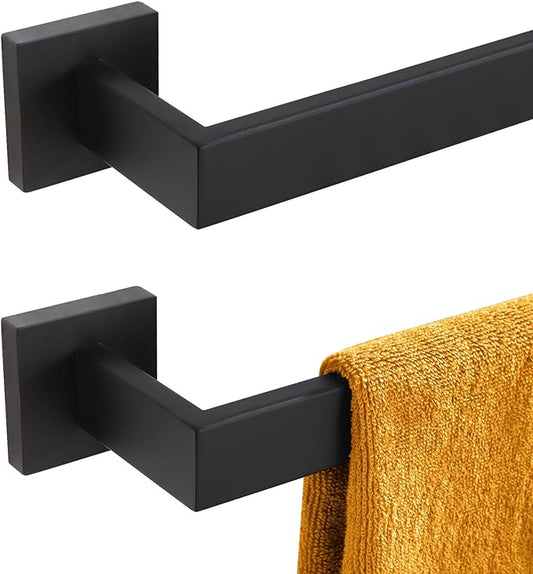 KOKOSIRI 32-Inch Single Towel Bar SUS304 Stainless 2 Pack, B4003BK-L32-P2