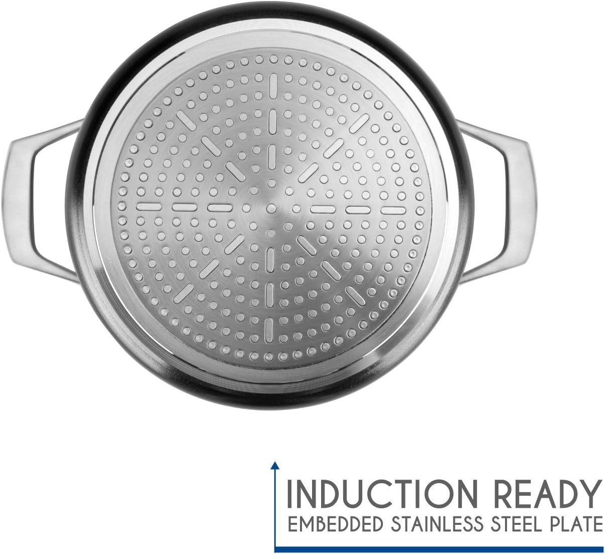 TECHEF - Onyx Collection - 2.8-quart Soup Pot with Glass Lid, coated with New Teflon Platinum Non-Stick Coating (PFOA Free)