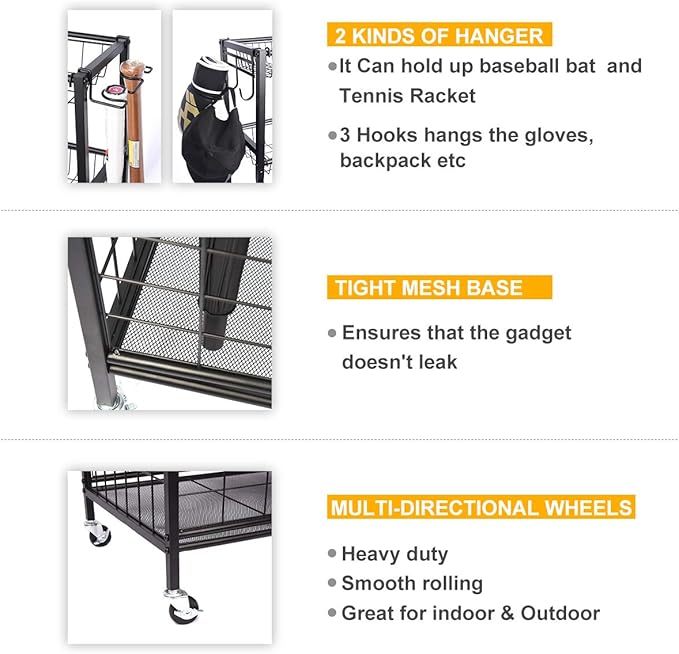 Kinghouse Garage Sports Equipment Organizer