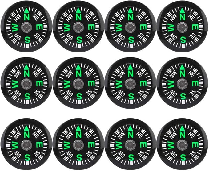 Fishlor Pocket Compass 20mm 12pcs 12pcs Mini