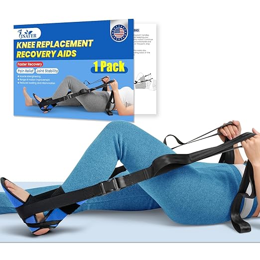 Knee Replacement Recovery Aids - Must Have Hip/Knee Surgery Recovery Equipment, Knee Rehabilitation Equipment for ACL PCL MCL Knee Surgery, Improve Mobility and Flexibility for Knee Pain