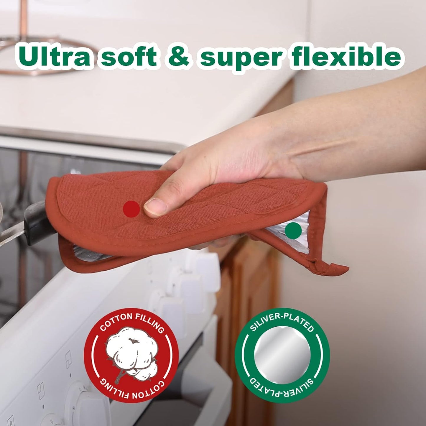 Joyhalo 6 Pack Pot Holders for Kitchen,Cotton Oven Holder with Great Heat Resistance,Non Slip Hot Pads for Kitchen Clearance,Spice