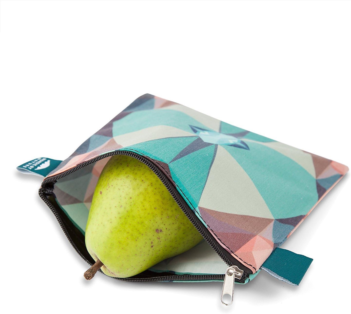 Nordic By Nature 4 Pack - Reusable Sandwich Bags Dishwasher Safe BPA Free - Durable Washable Quick Dry Cloth Baggies -Reusable Snack Bag School Lunches - Easy Open Zipper - (Mosaic Camo)