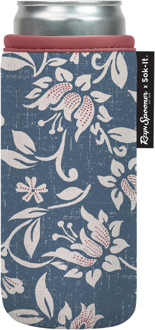 Sok It CanSok Sleeve for Beer & Soda Insulated Neoprene Cover (Reyn Spooner Kia Orana, 12oz Slim Can Sleeve)