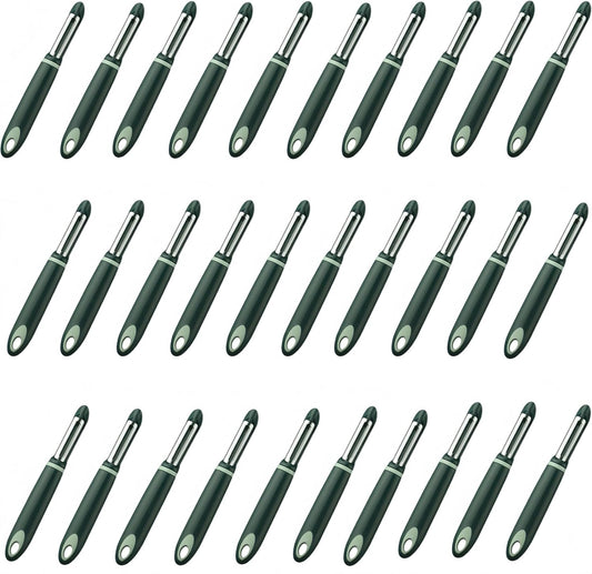 10 Pack Vegetable Potato Peeler for Kitchen,Ergonomic Soft-Touch Handle-Black (Aquamarine, 30 Pack)