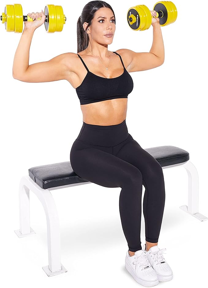 ProsourceFit Adjustable Dumbbell & Barbell Weight Set, 2-in-1 Free Weights Available 44Lbs, Home Gym Equipment
