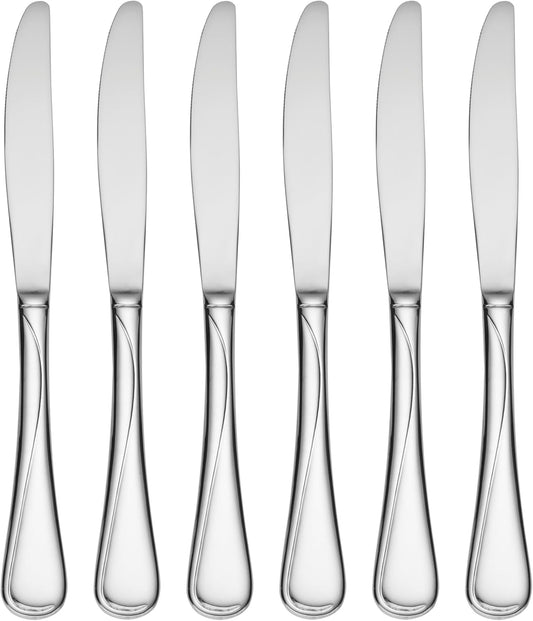 Oneida Flight Stainless Steel 18/10 Dinner Knives (Dinner Knives, Set of 6)