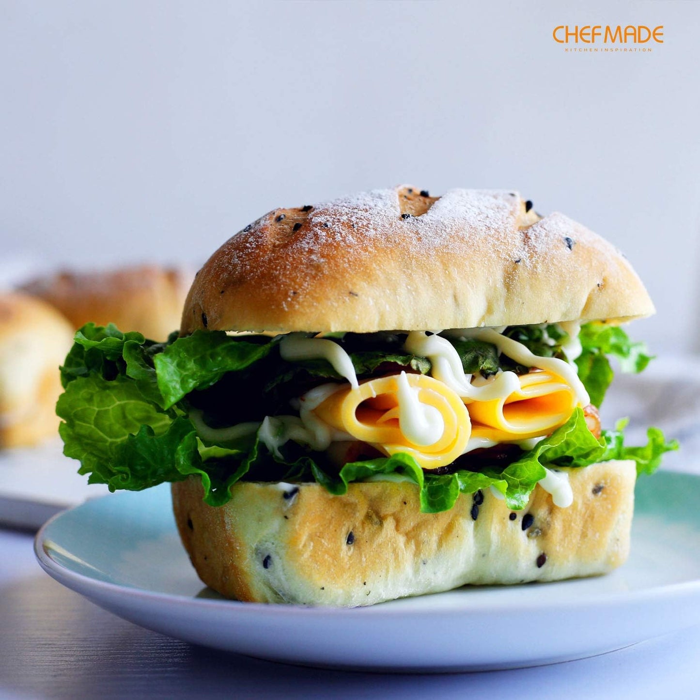 CHEFMADE Brownie Cake Pan, 8-Cavity Non-Stick Rectangle Muffin Pan Blondie Bakeware for Oven Baking (Champagne Gold)