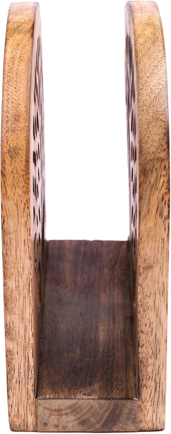 Tepo Wood Napkin Holder for Table, Stylish & Durable Napkin Stand for Paper Napkins, Wooden Napkin Holder for Kitchen, Dining, and Outdoor Use, Functional & Elegant Tabletop Organizer