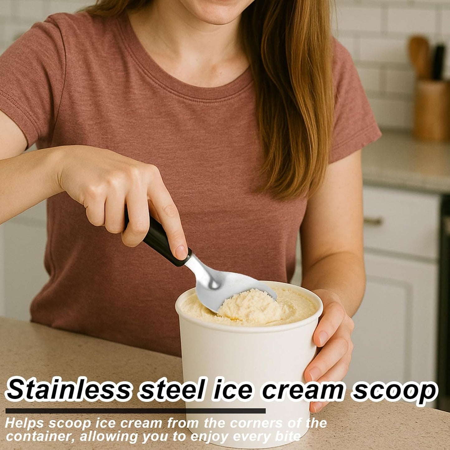 1 Pcs Ice Cream Spade,Ice Cream Scoop,Ice Cream Scooper,Ice Cream Scoops Best Rated,For Hard Or Creamy Ice Cream, Durable Bend Proof Flat Ice Cream Paddle, Easy Scooping Dishwasher Safe