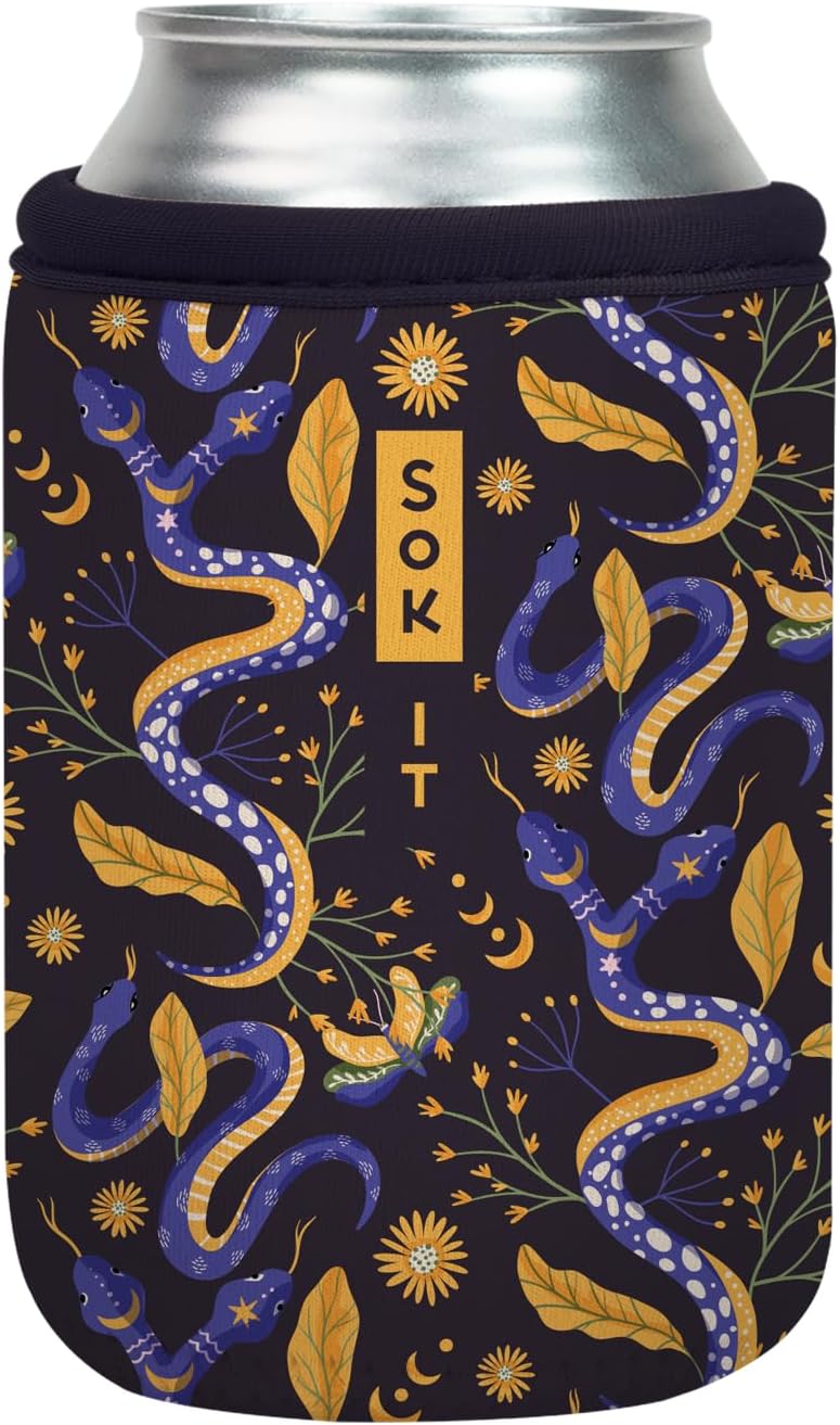 Sok It CanSok Sleeve for Beer & Soda Insulated Neoprene Cover (Celestial Slither, 12oz Can Sleeve)