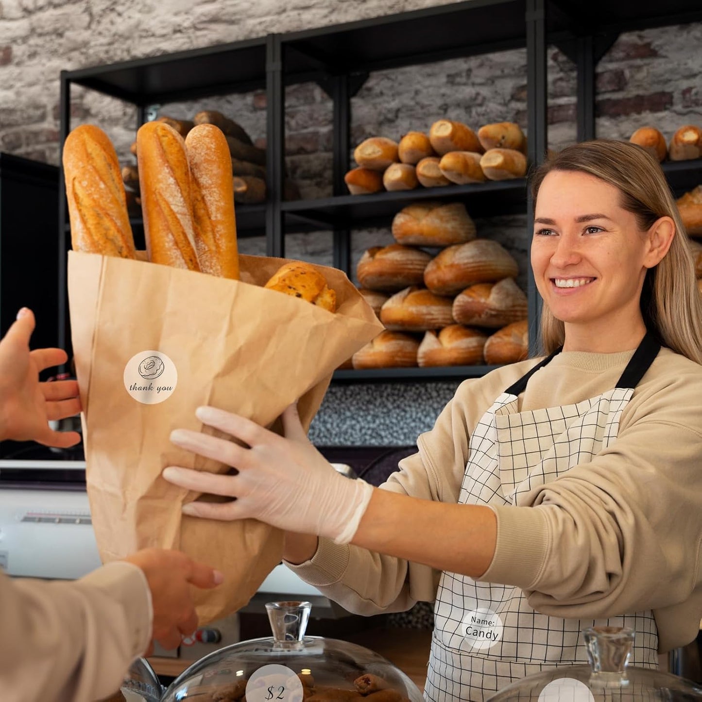 Thermal Labels,2 Inch Transparent Color Round Thermal Printer Stickers,Self-Adhesive Round Direct Thermal Labels,Thermal Stickers for DIY Logo Design,Name Tag (300/Roll