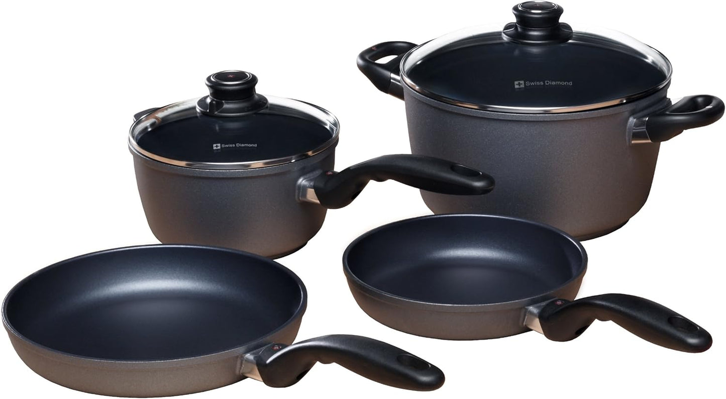 Swiss Diamond HD Classic Nonstick 6-Piece Cookware Set
