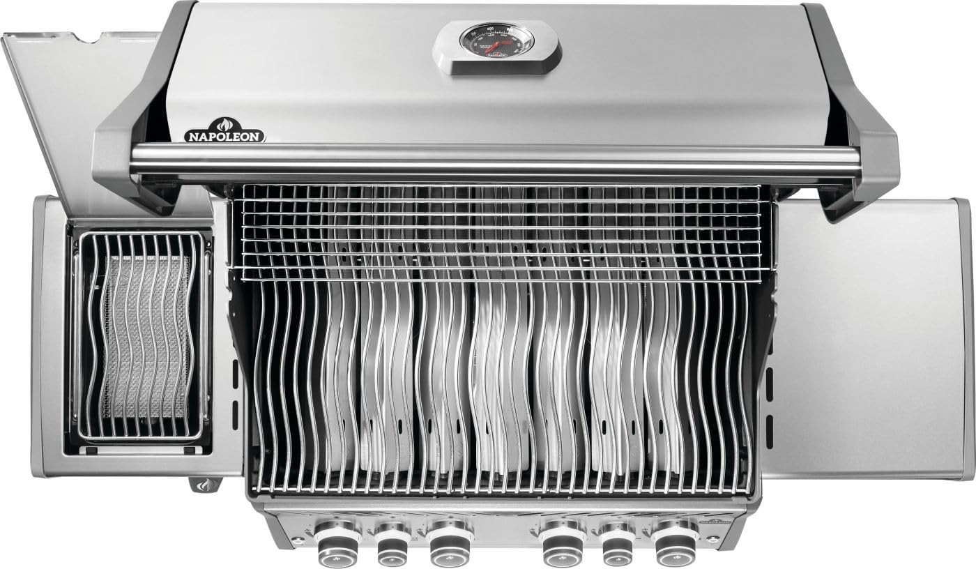 Napoleon Rogue PRO 525 Natural Gas Grill with Infrared Side Burner, Stainless Steel, Durable 5-Burner Gas Grill
