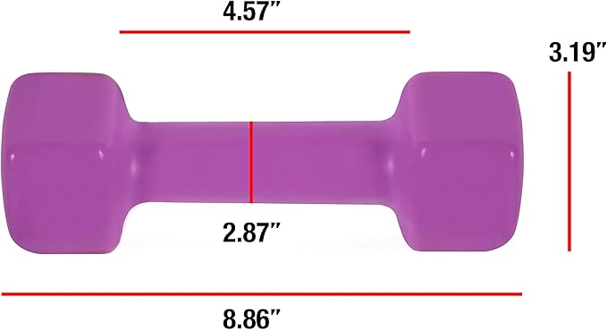CAP Barbell Vinyl Coated Dumbbell | 1-15 LB Single or Pair