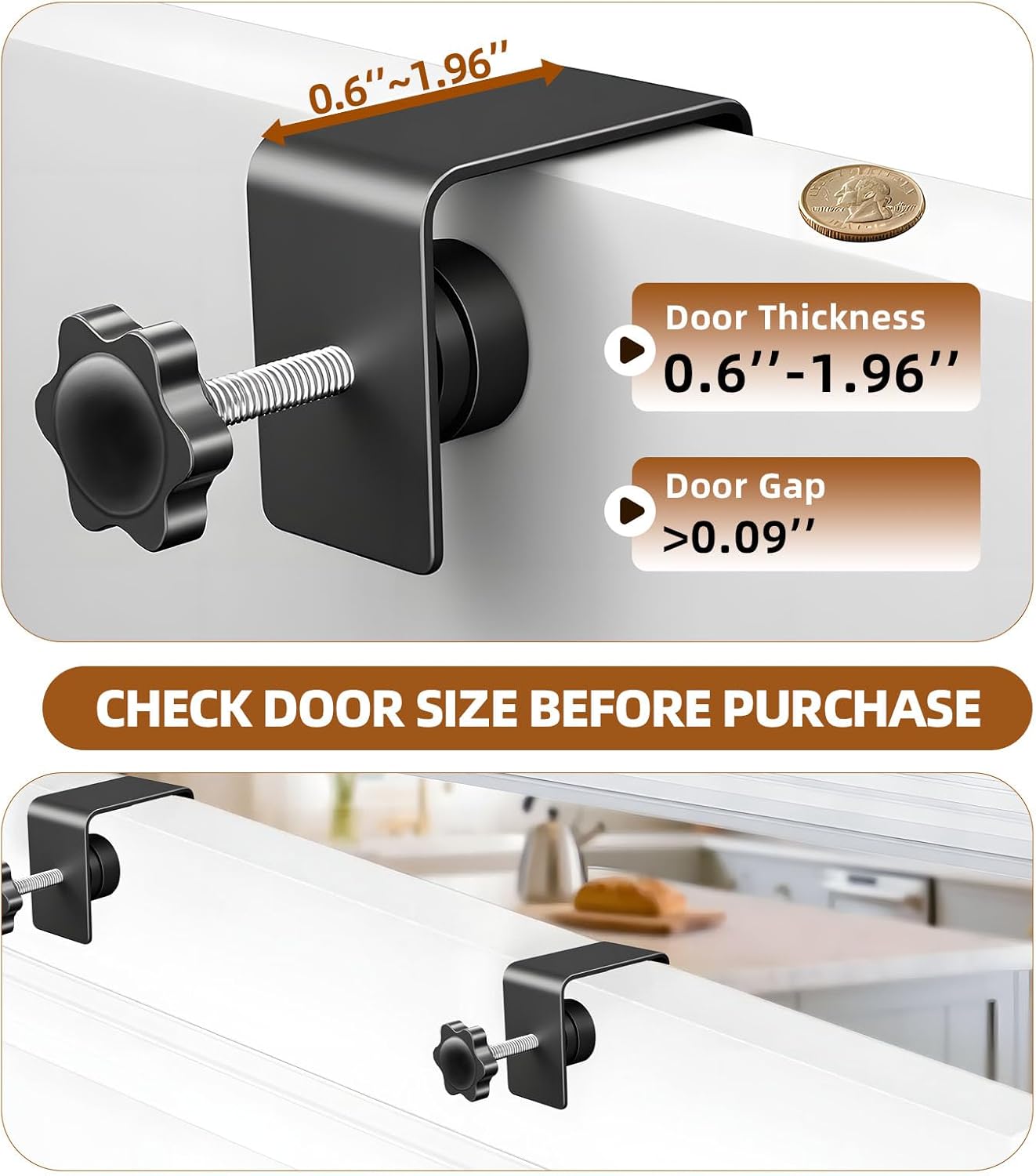 Over the Door Pantry Organizer, 8-Tier Metal Hanging Spice Rack with Adjustable Basket for Kitchen Storage