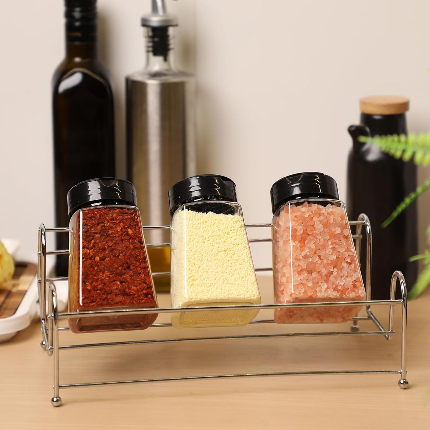 30 Pack Plastic Spice Jars with Shaker Lids Clear Seasoning Containers Spice Bottles for Kitchen Storing Spice Herbs Seasoning Powders(Cuboid,9.3 oz)