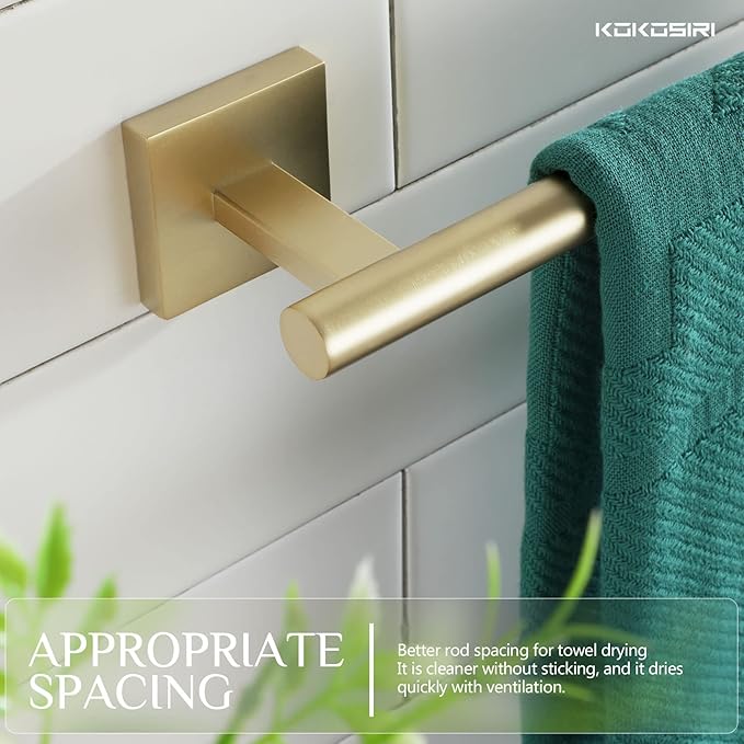 KOKOSIRI Towel Bar Bathroom Towel Holder for Bath 20 Inch B4005BG-L20