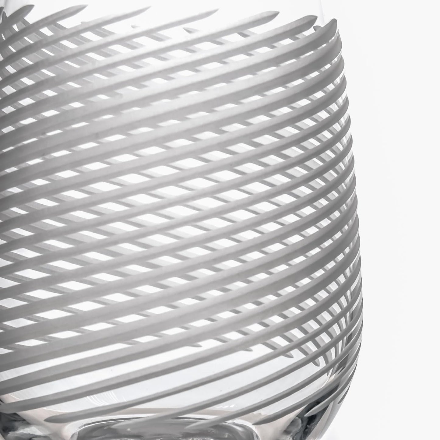 Rolf Glass Cyclone All Purpose Wine Glass | Set of 2 Stemmed 18oz Glasses | Proudly Made in the USA | Large Engraved Tumbler Glasses | Lead-Free Glass