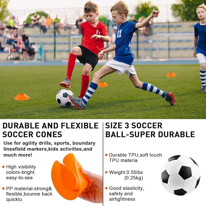 Kids Soccer Goals for Backyard Set 4x3 ft