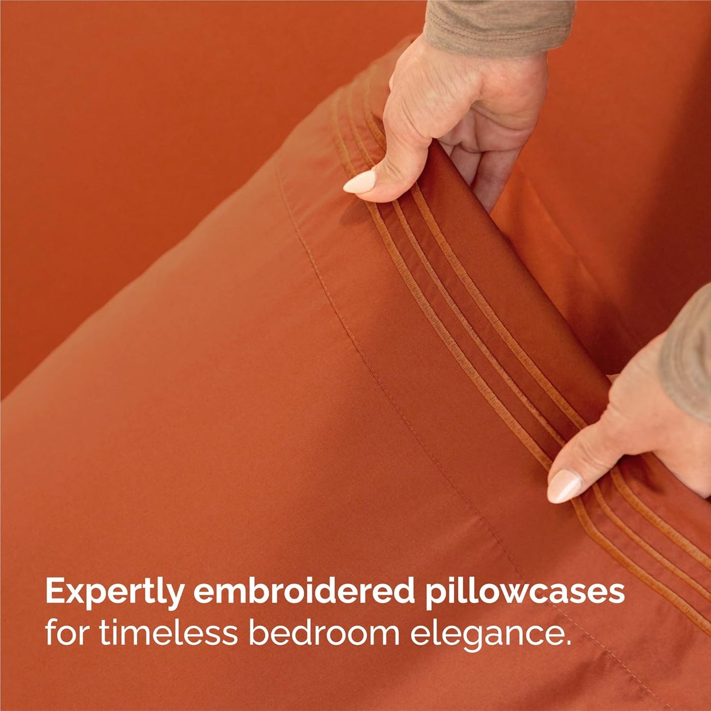 King Size 4 Piece Sheet Set - Comfy Breathable & Cooling Bed Sheets Set - Hotel Luxury Bedding for Women, Men, Kids & Teens - Deep Pockets, Easy-Fit, Super Soft & Wrinkle Free - Oeko-Tex - Terracotta