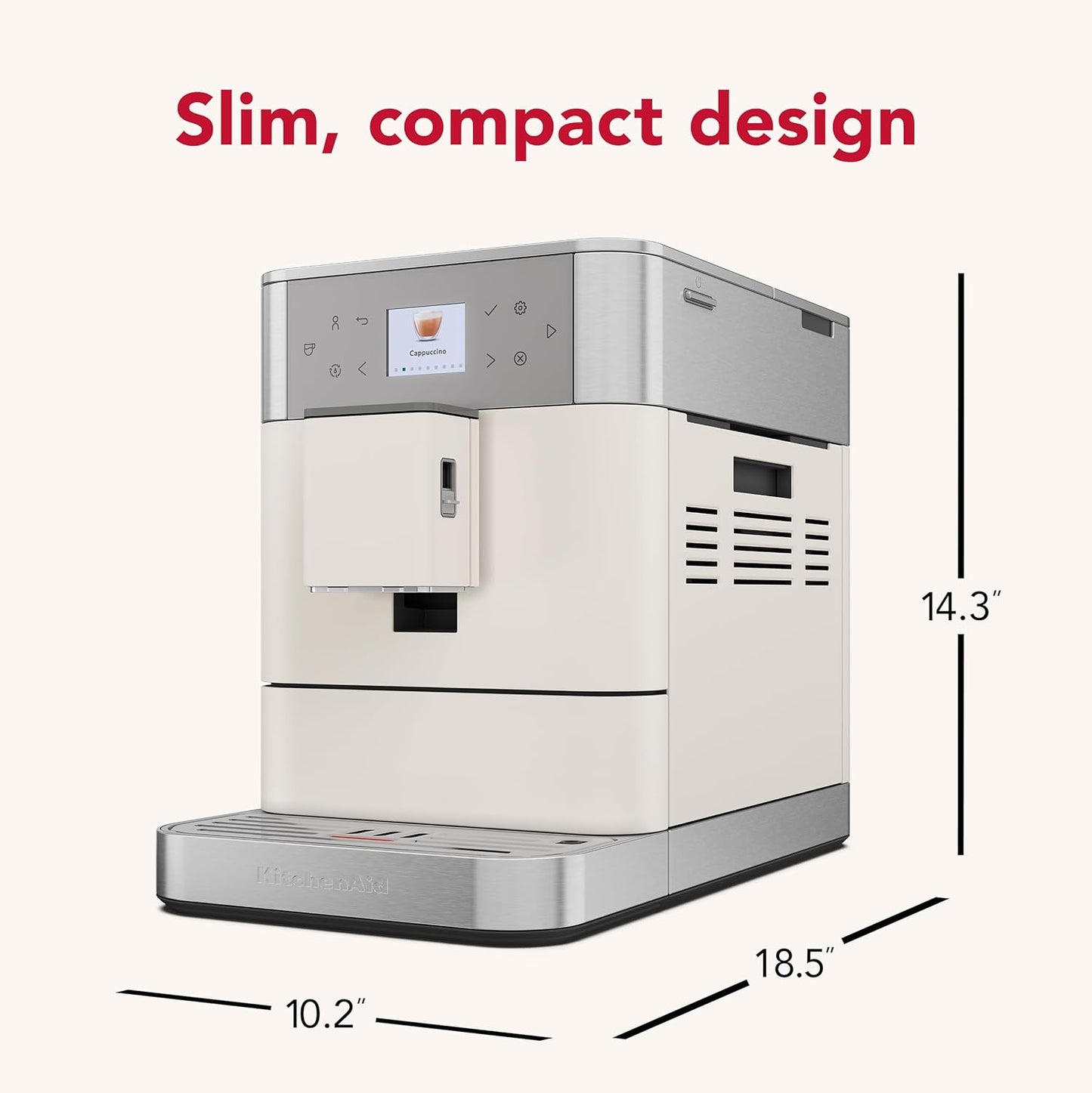 KitchenAid Fully Automatic Espresso Machine KF6, KES8556PL, Porcelain White