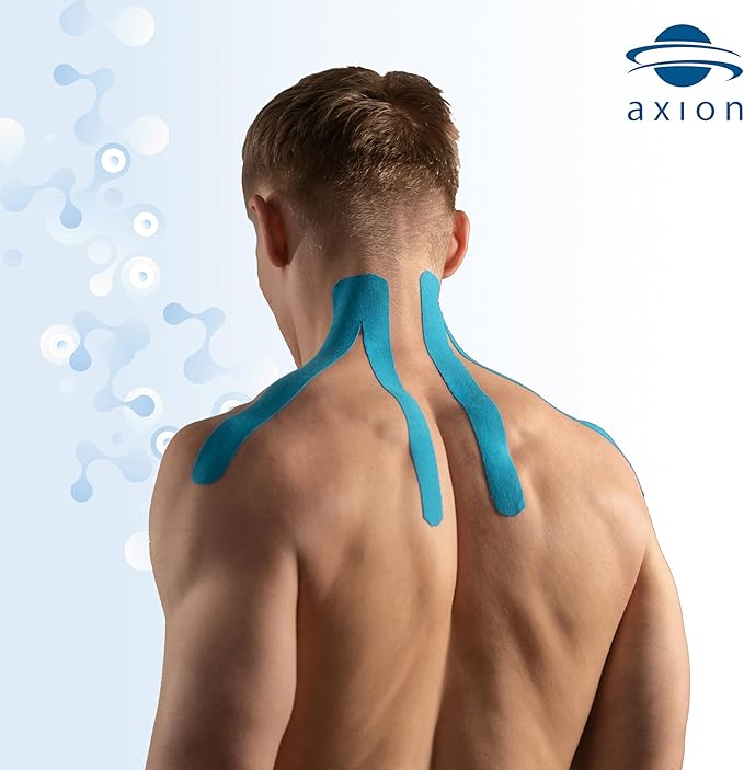 Kinesiology Tapes 2 Uncut Rolls Black | Waterproof • Skin-Friendly • Elastic • Self-Adhesive Fitness Bandage | Physio Tape Ideal for Sports & Everyday Use - axion
